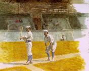 托马斯 伊肯斯 : Baseball Players Practicing